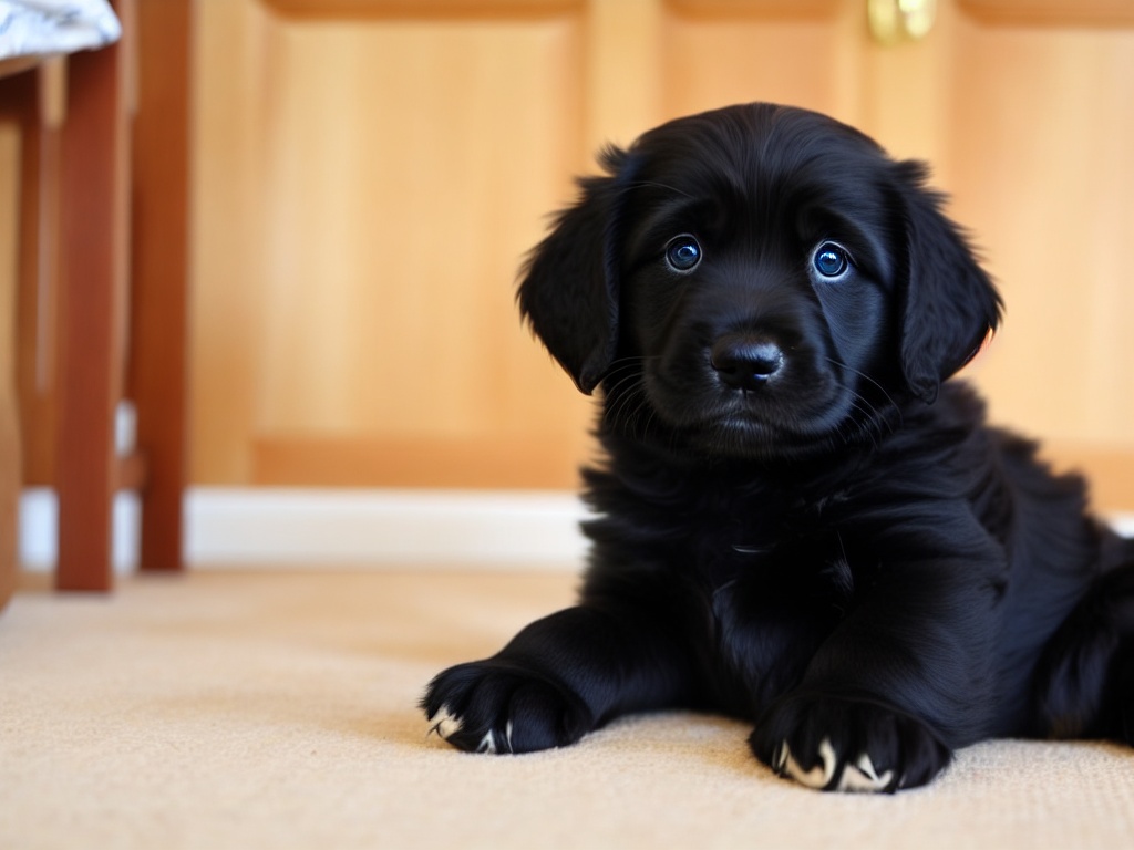 Golden Retriever Eating.