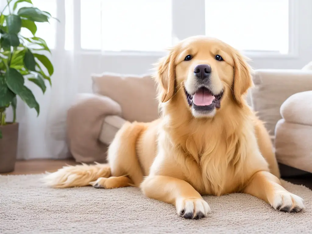 Two dogs - a Golden Retriever and a Shar Pei - sitting side by side in a grassy field.