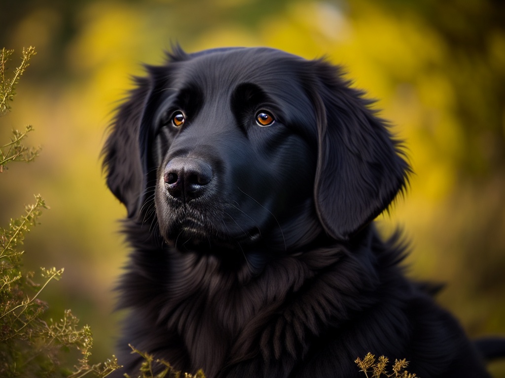 Golden Retriever lying on grass with its tongue out.