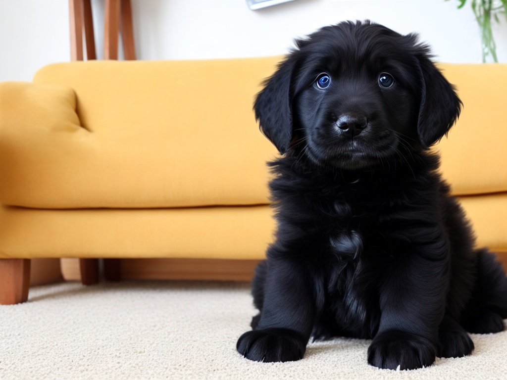 Golden retriever eating.