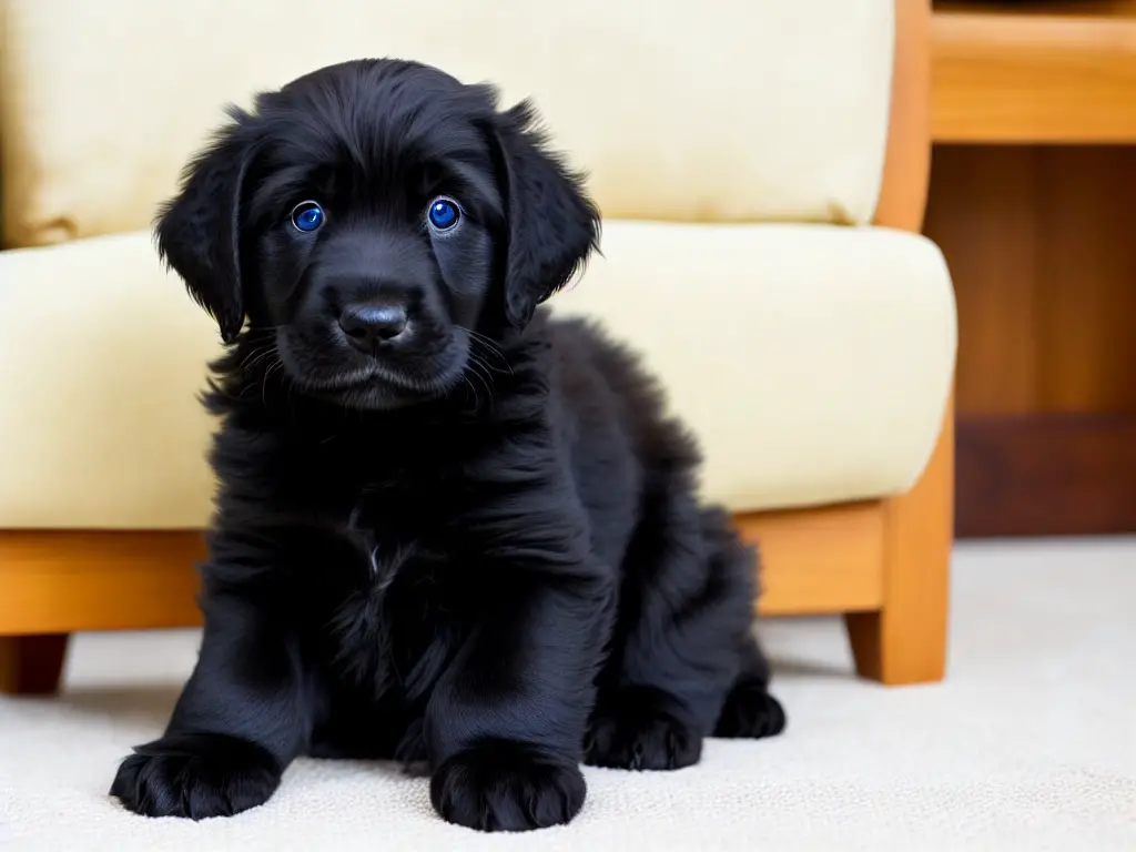 Golden retriever sitting next to a bowl of grain-free dog food.