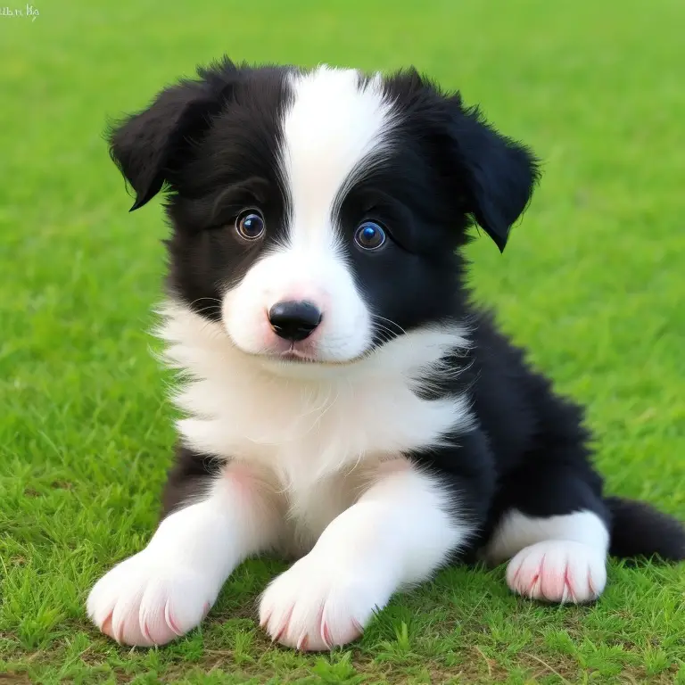 Border Collie sitting outdoors on green grass with a happy expression - Learn about the lifespan of Border Collies