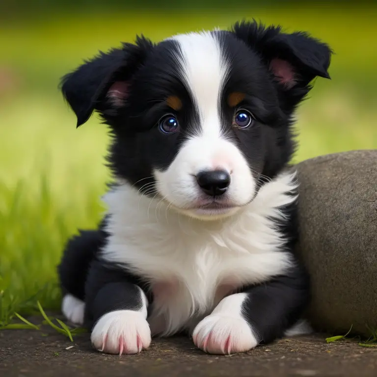 Border Collie sitting on grass - a popular breed known to have genetic disorders.