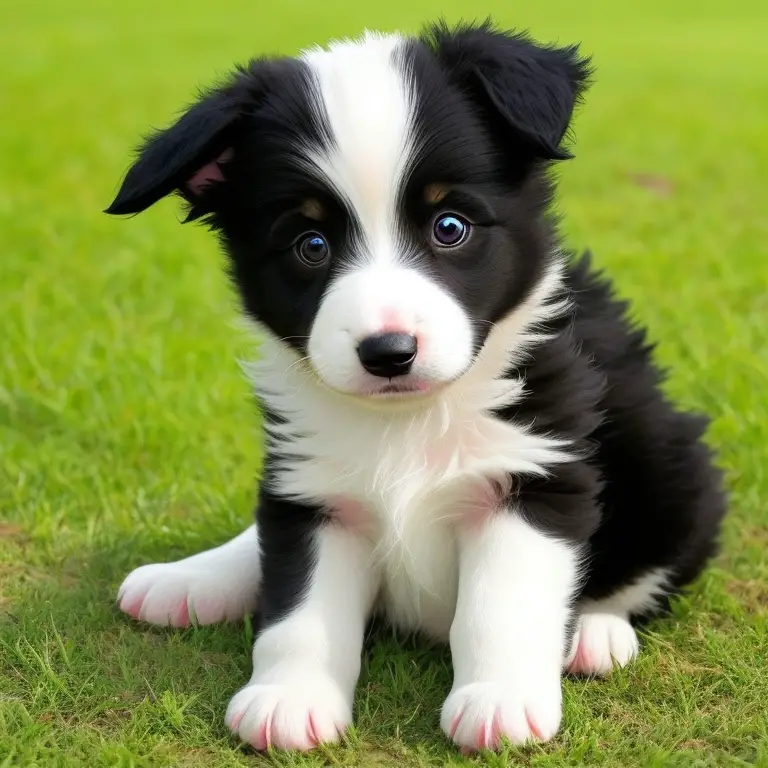 Border Collie competing in treibball sport