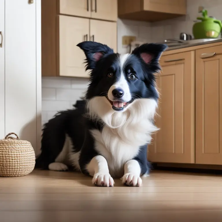 Border Collie competing in treibball sport