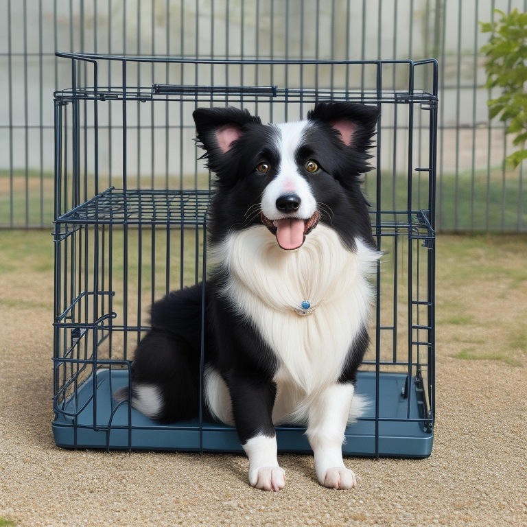 Border Collie demonstrating agility skills at a competition.