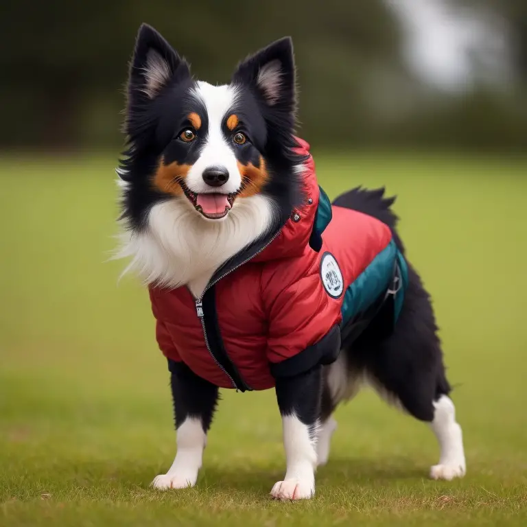 Full-grown Border Collie standing in a field