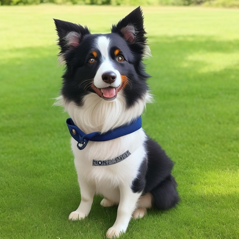Border Collie standing on grass with a toy in its mouth, looking upwards - breed's height explained