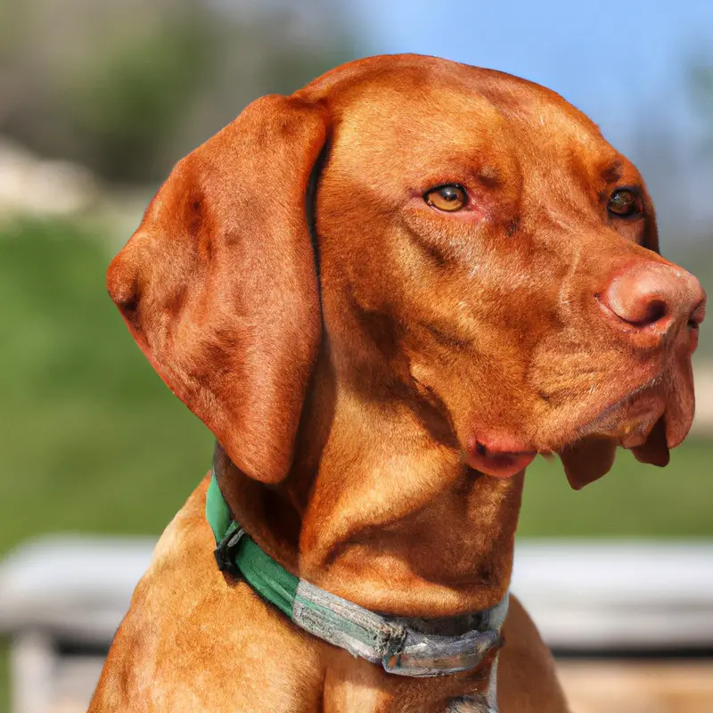 Active Vizsla jogging.