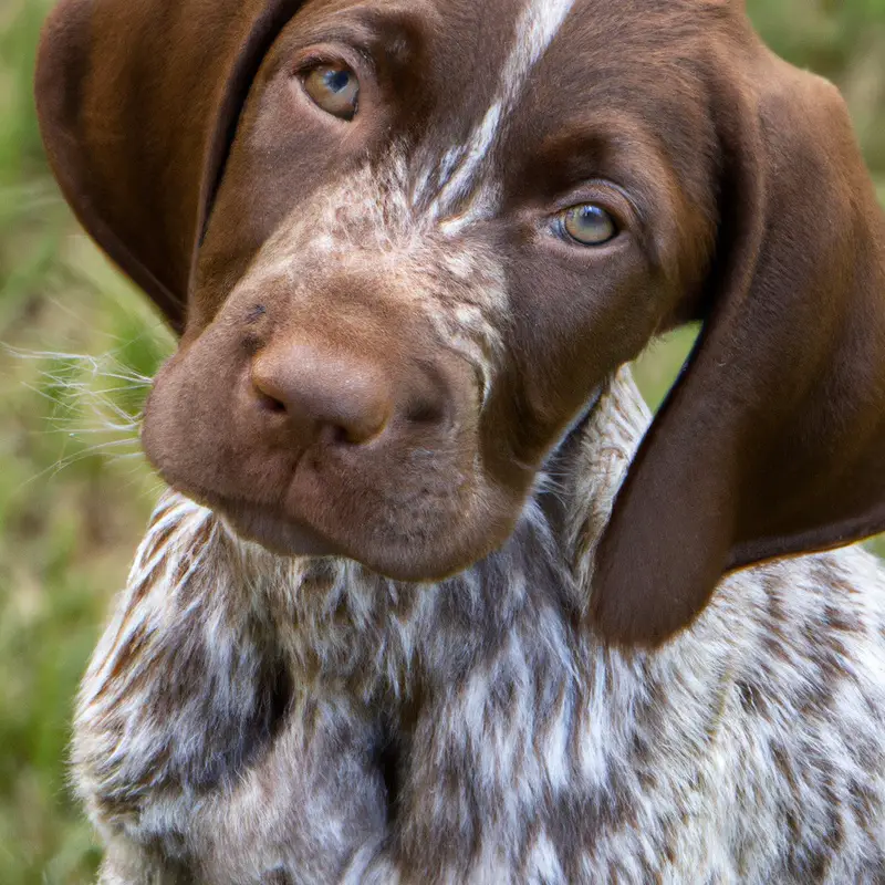 Active and obedient German Shorthaired Pointer herding.