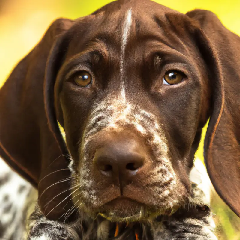 Alerted German Shorthaired Pointer.