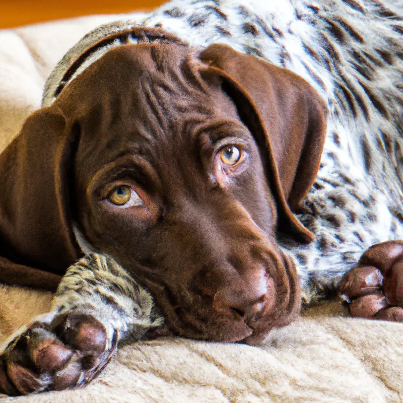 Anxious Pointer: Agitated canine wary of strangers.