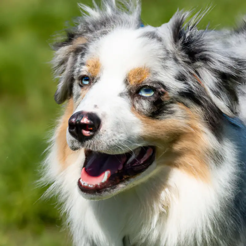 Australian Shepherd Eating