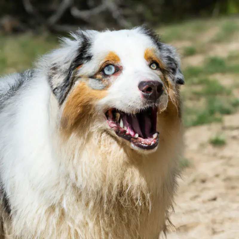 Australian Shepherd Fetching