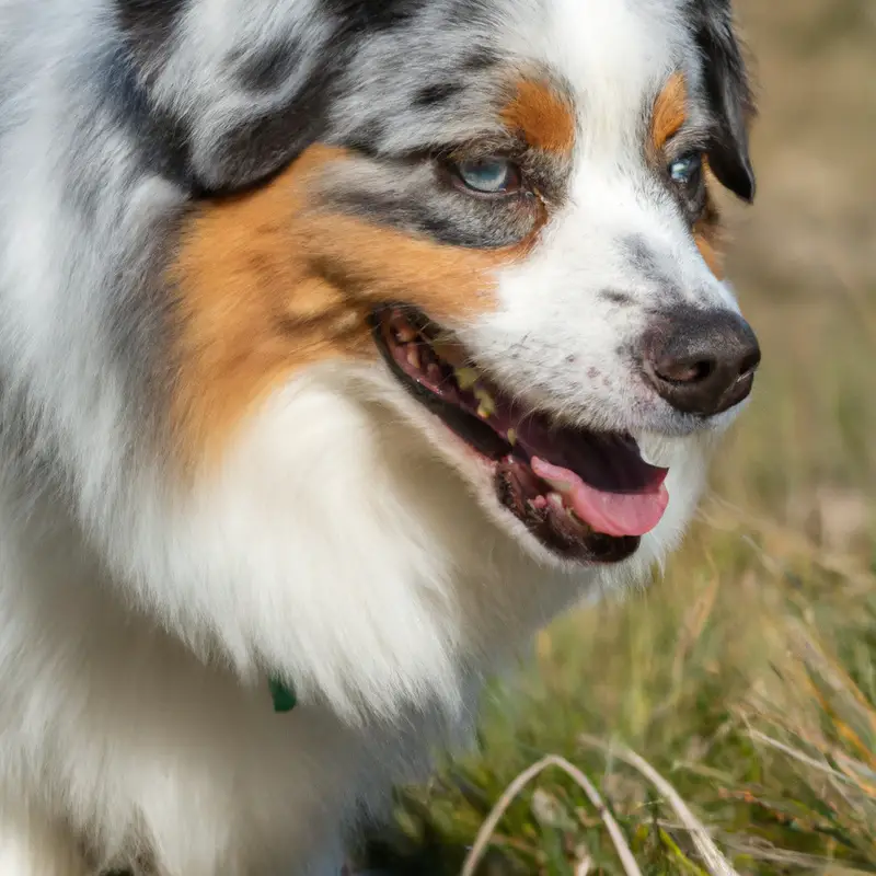 Australian Shepherd Search and Rescue Dog, Urban Setting.