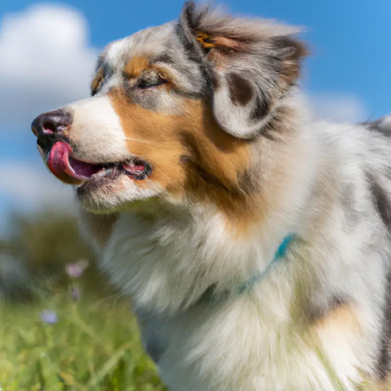 Australian Shepherd Snakes: Curious Reaction