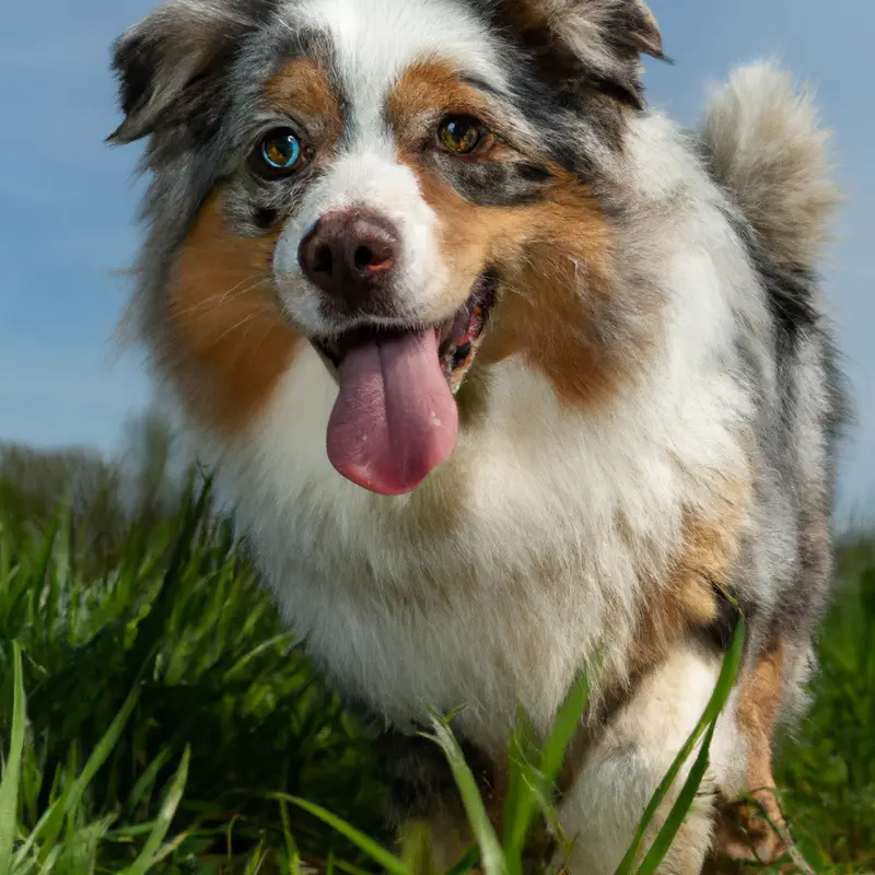 Australian Shepherd enjoying water sport