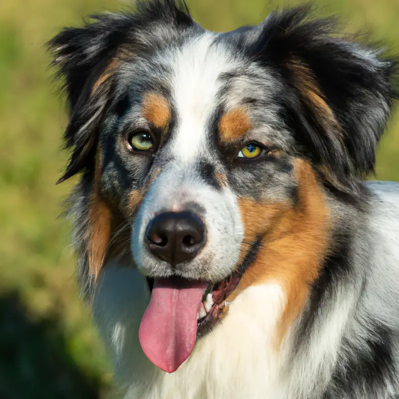 Australian Shepherd exploring