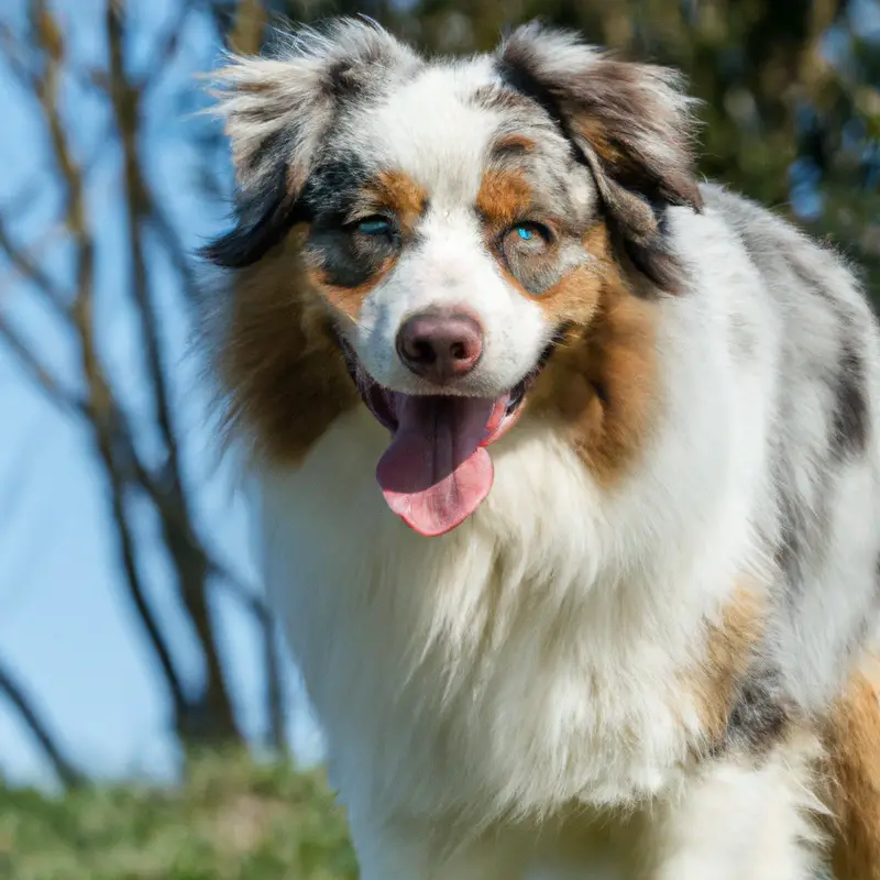 Australian Shepherd herding.