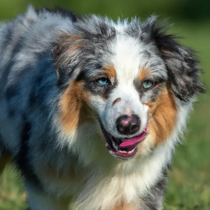 Australian Shepherd herding ducks.