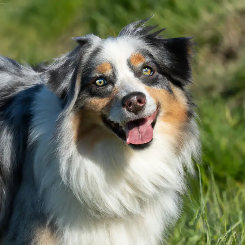 Australian Shepherd in Snow.