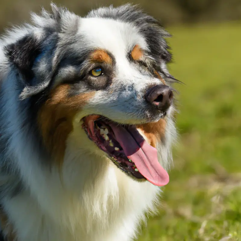 Australian Shepherd in yard