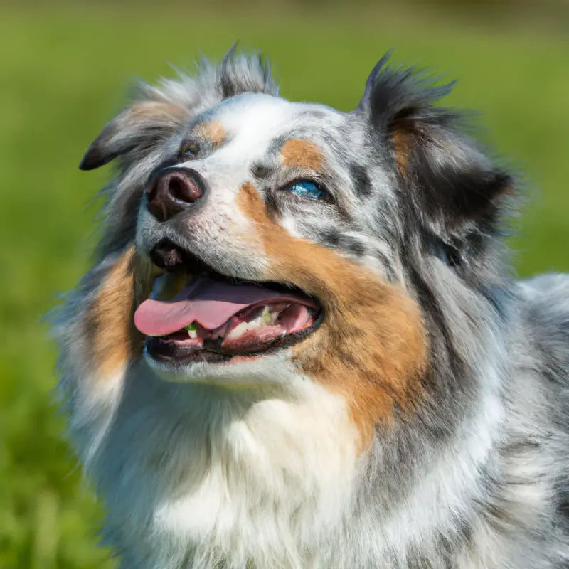 Australian Shepherd playing.