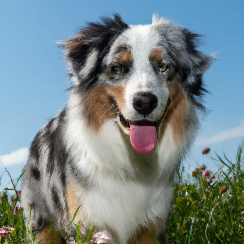 Australian Shepherd sled dog