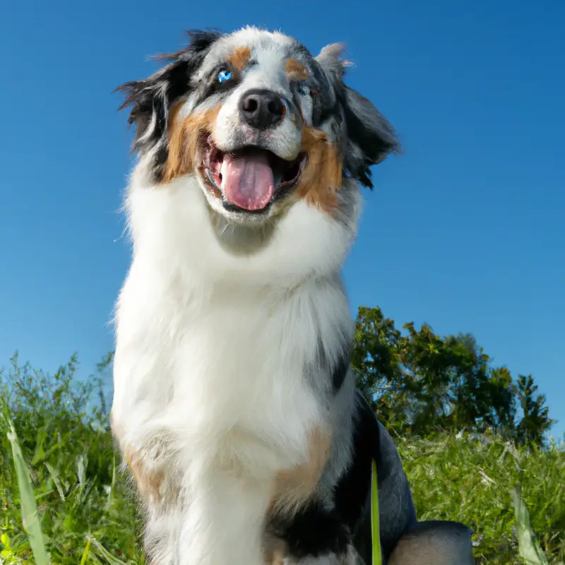 Australian Shepherd with Ducks.