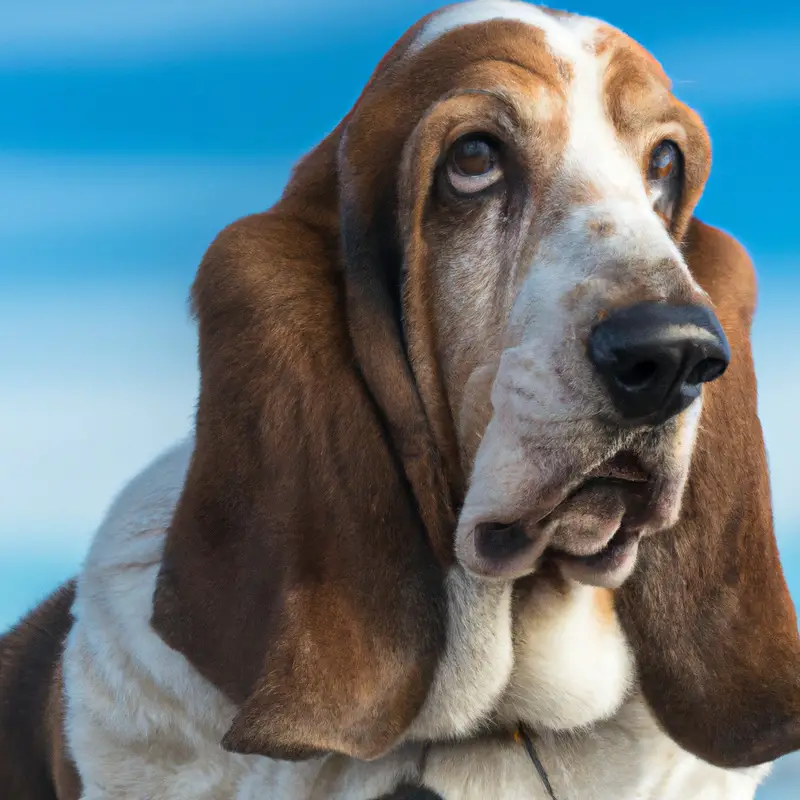 Basset Hound Stretching