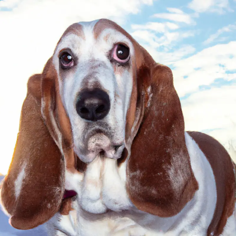 Basset Hound duo in red convertible.