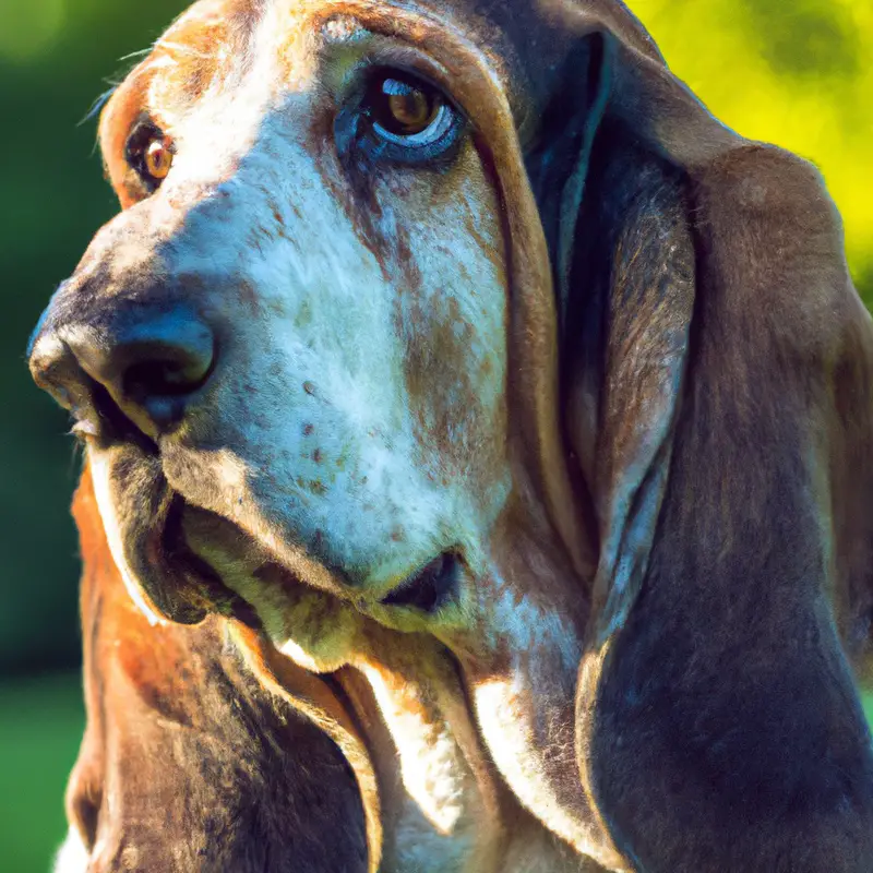 Basset Hound guarding instinct.