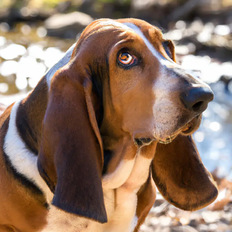 Basset Hound looking sad.