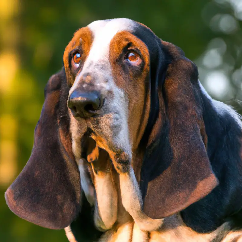 Basset Hound resting peacefully