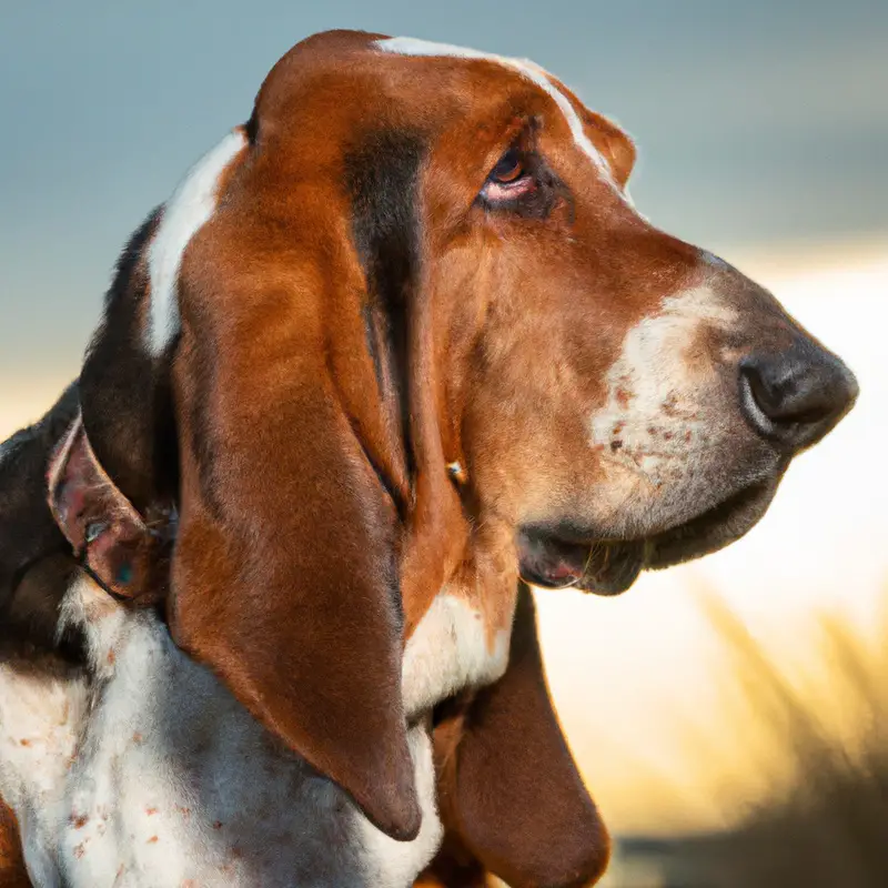 Basset Hound show dog.