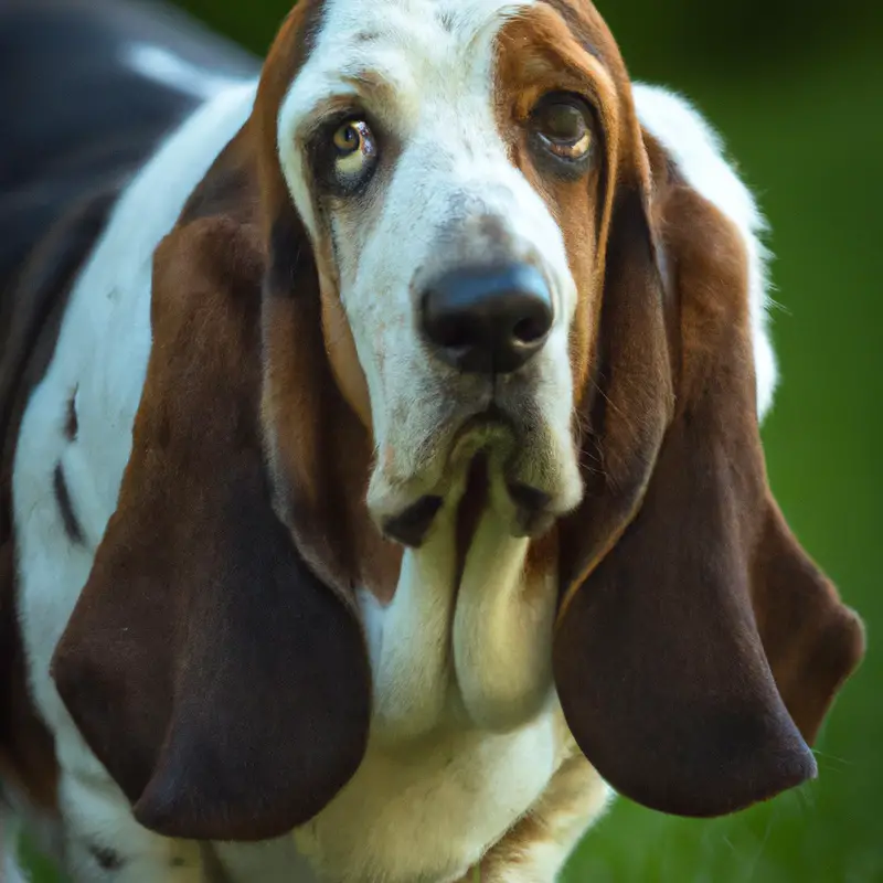 Basset Hound sledding