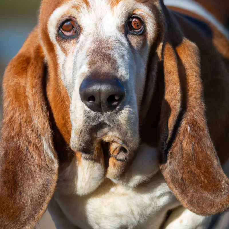 Basset Hound sneezing