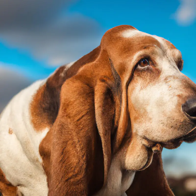 Basset Hound sniffing Odor