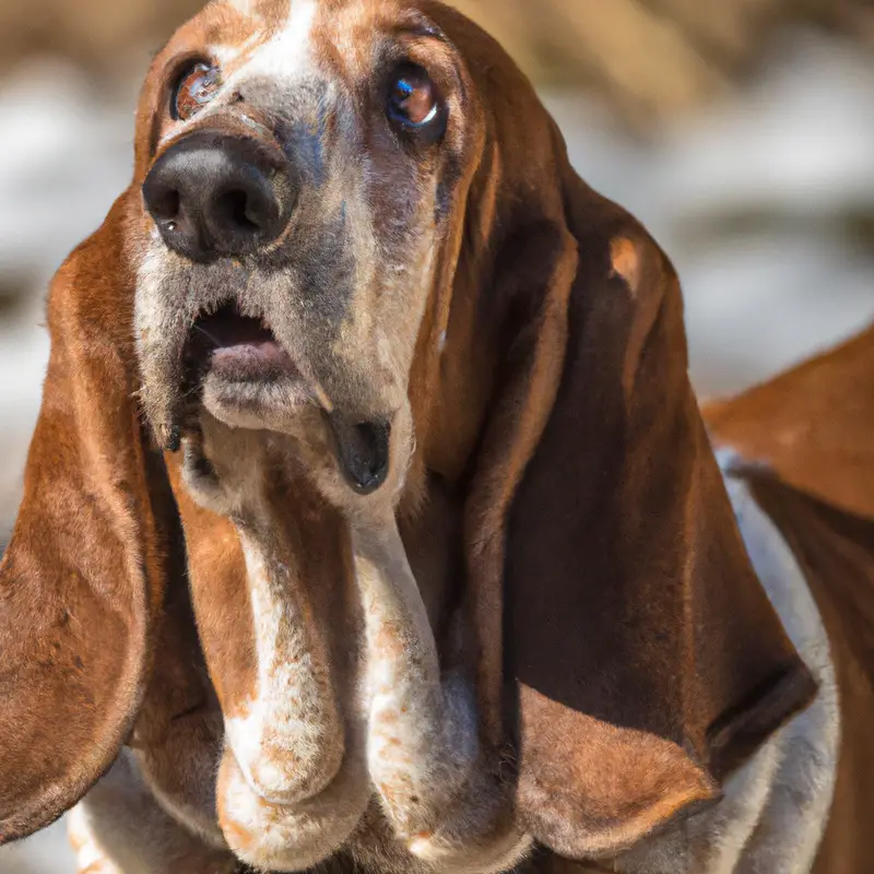 Basset Hound sniffing narcotics