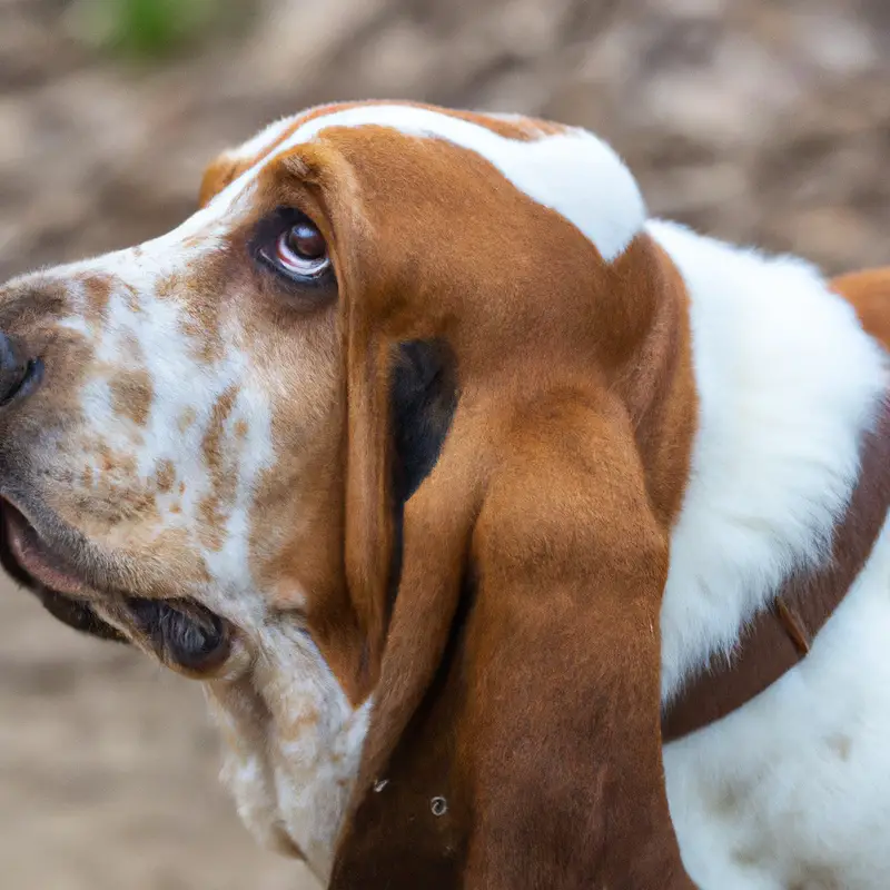 Basset Hound socializing.