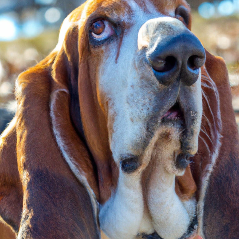 Basset Hound therapy dog.