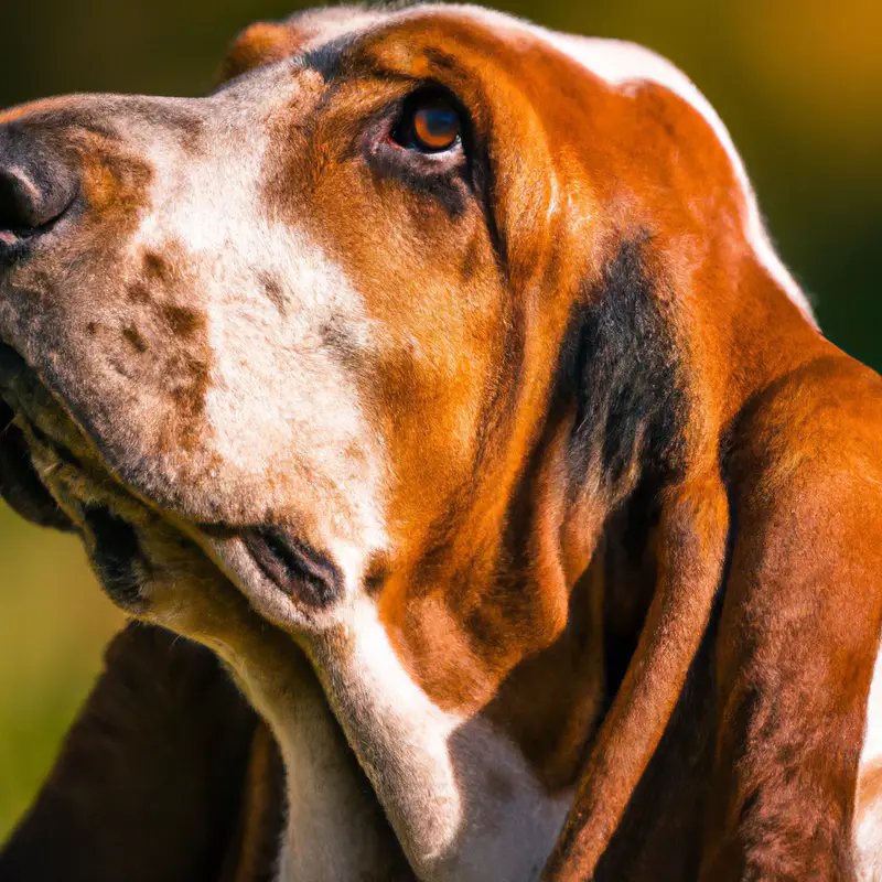 Basset Hound therapy dog.