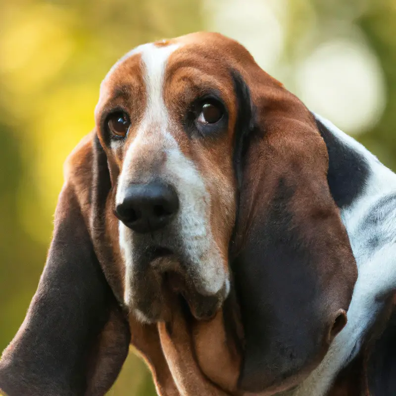 Basset Hound therapy dog.