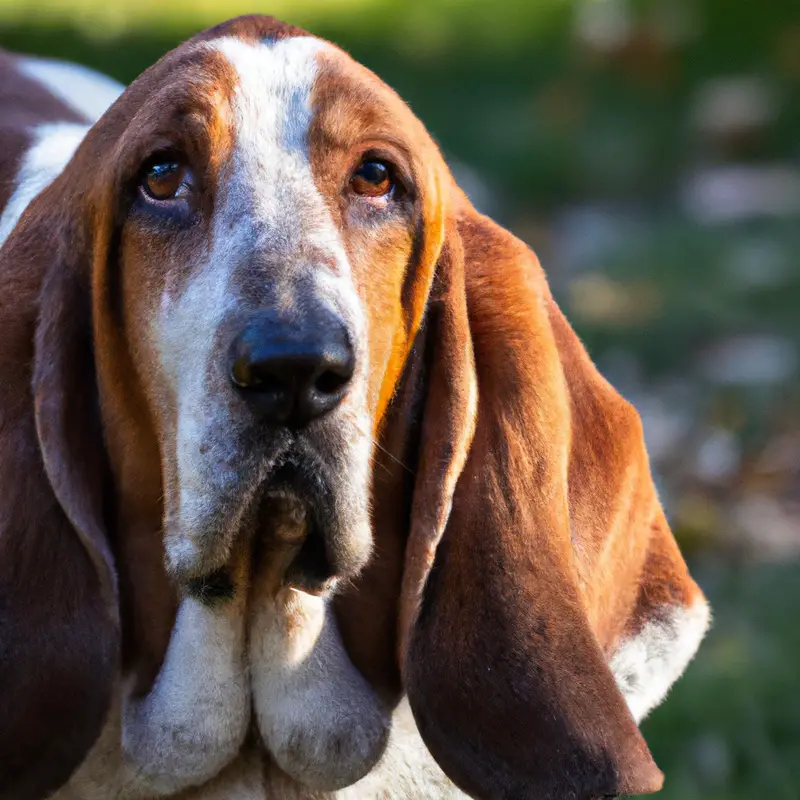 Basset Hound therapy dog.