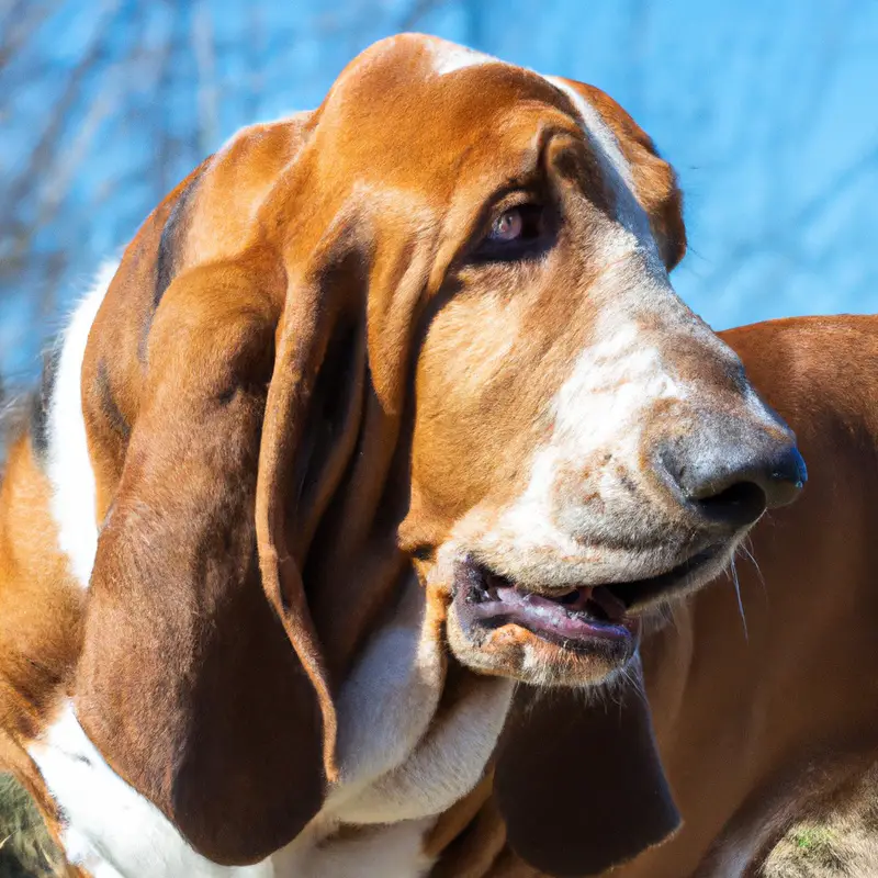 Basset Hound with Squirrel.