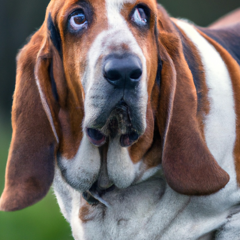 Basset Hound with droopy ears.