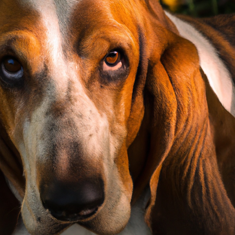 Basset Hound with long ears