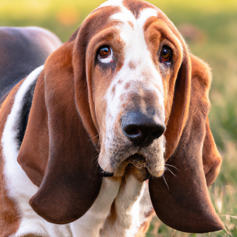 Basset Hound with rodent.