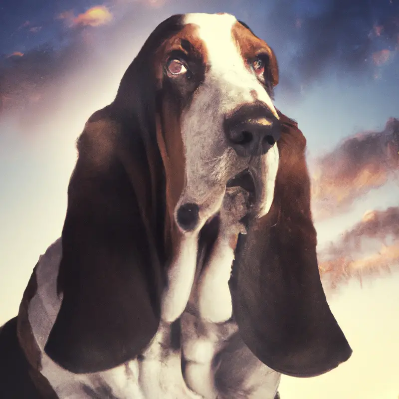 Basset Hound with sneezing.