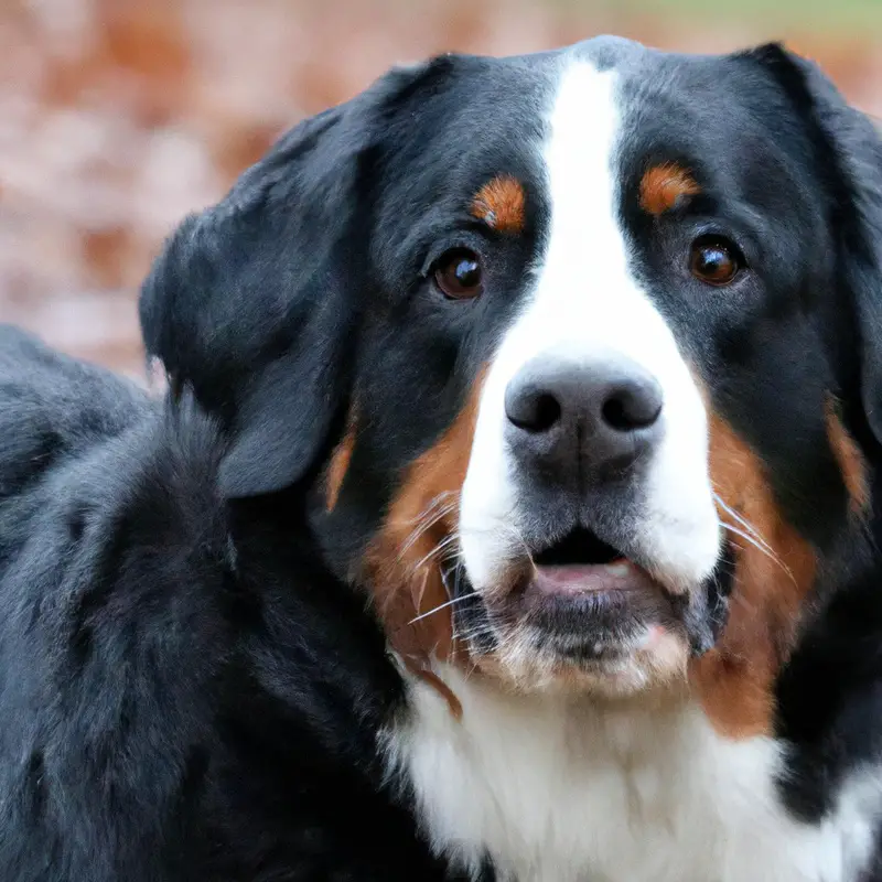 Bernese Mountain Dog sleeping soundly.